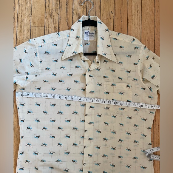 Unisex Vintage Champion Western Rodeo pattern long sleeve button up shirt in M - Picture 10 of 13